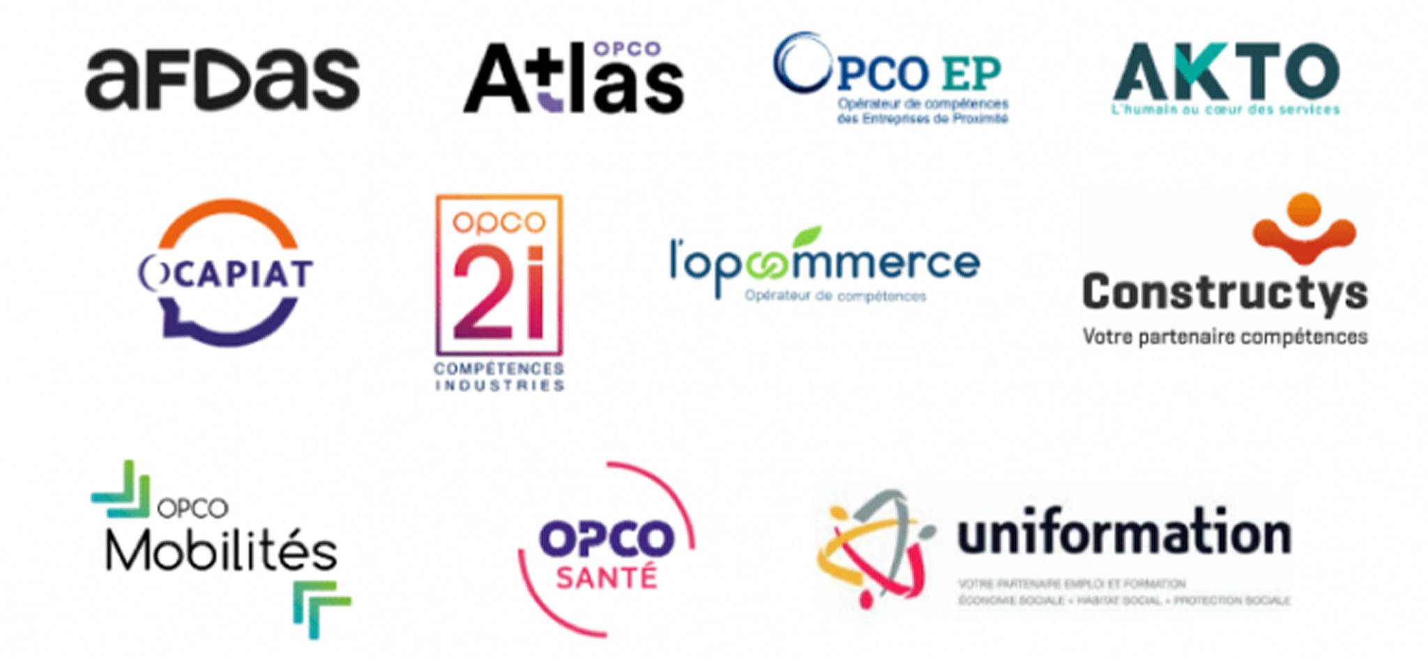Logos des différents OPCO